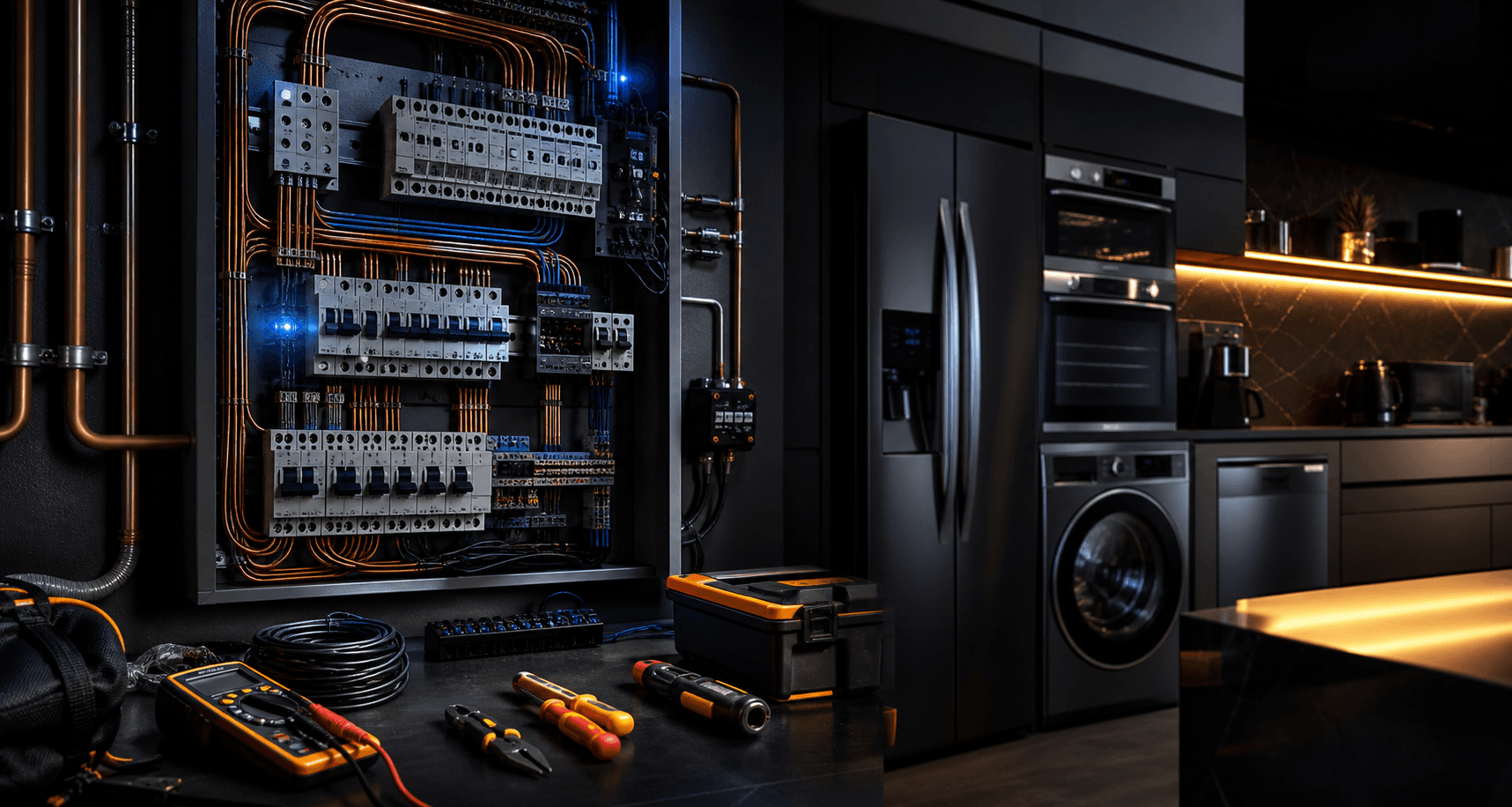Clean electrical panel and appliance service tools